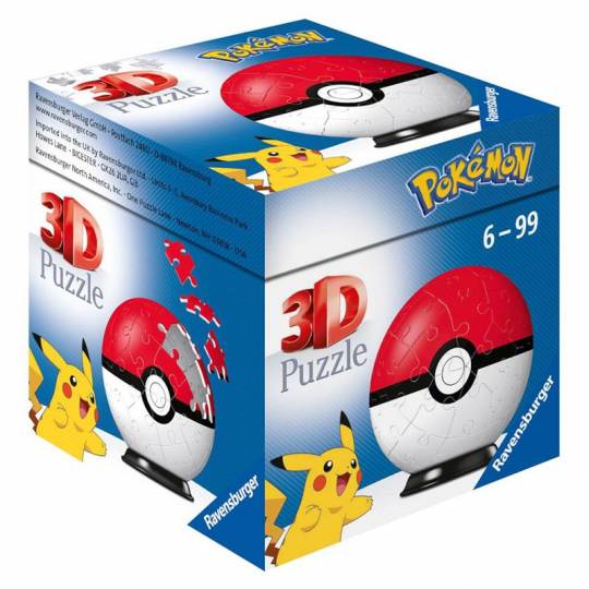 Puzzle 3D Ball 54 pcs - Poké Ball Pokémon Rouge Ravensburger - 1