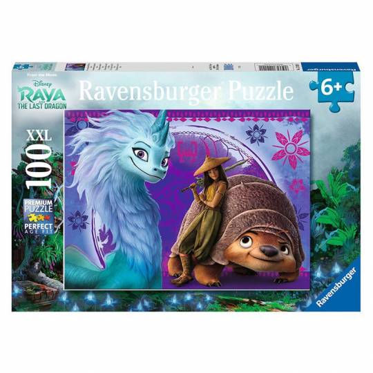 Puzzle 100 pcs XXL : Le monde fantastique de Raya - Disney Raya et le dernier dragon Ravensburger - 1