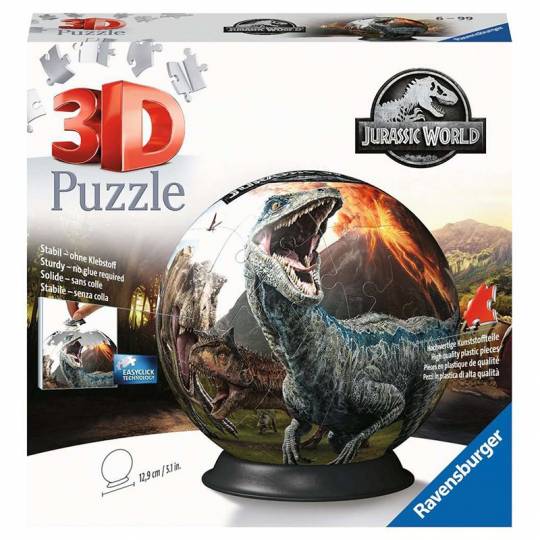 Puzzle 3D Ball 72 pcs - Jurassic World Ravensburger - 1