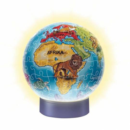 Puzzle 3D Ball 72 pcs illuminé - Globe Ravensburger - 2