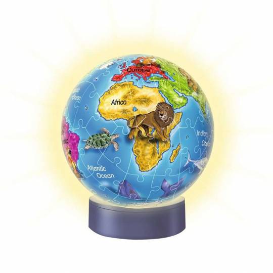 Puzzle 3D Ball 72 pcs illuminé - Globe Ravensburger - 3