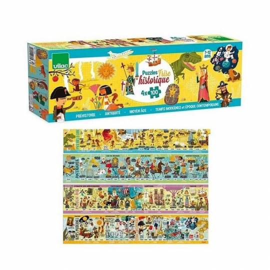 Grande frise historique - puzzle géant 3 mètres - 4 x 100 pcs - Vilac Vilac - 1