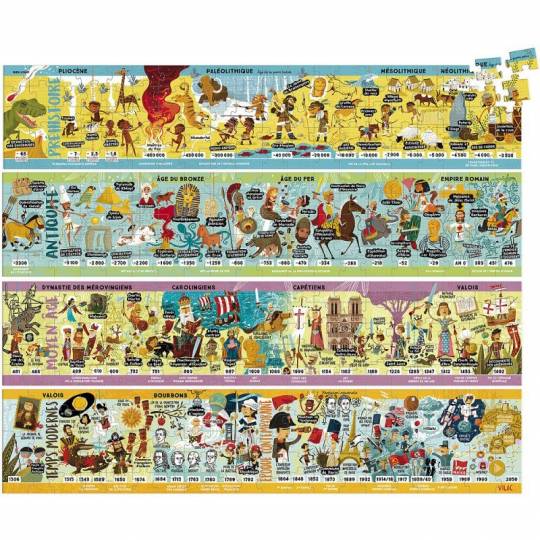 Grande frise historique - puzzle géant 3 mètres - 4 x 100 pcs - Vilac Vilac - 2