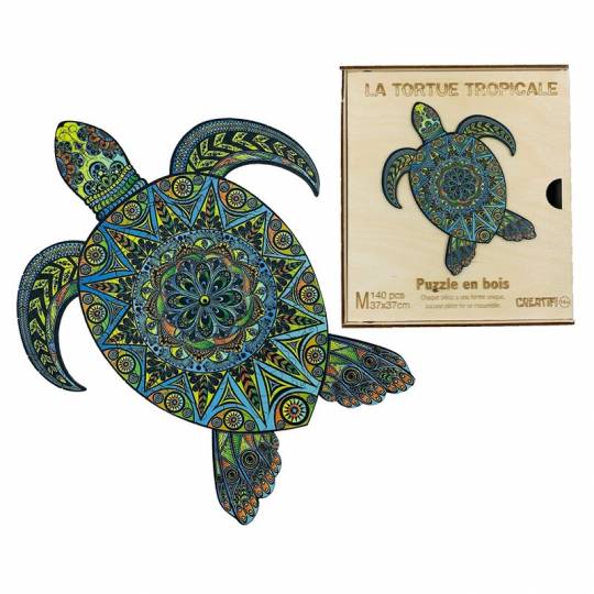 La Tortue Tropicale - Puzzle Créatif en bois M Creatif Puzzle - 1