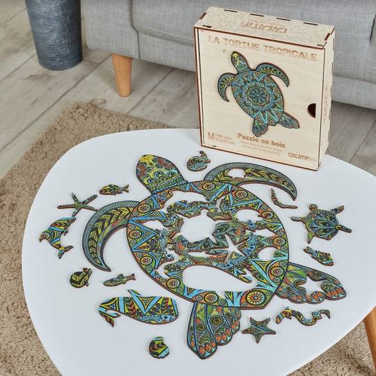 La Tortue Tropicale - Puzzle Créatif en bois M Creatif Puzzle - 2