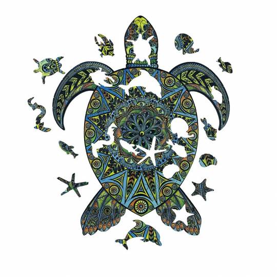 La Tortue Tropicale - Puzzle Créatif en bois M Creatif Puzzle - 4