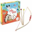 Arc démonté + 3 flèches en boîte cible - Vilac