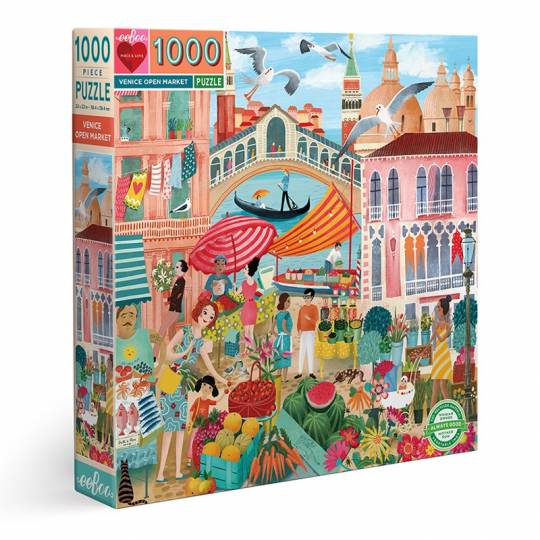 Puzzle Venice Open Market - 1000 pcs Eeboo - 1