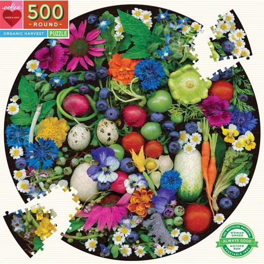 Puzzle Organic Harvest - 500 pcs Eeboo - 2