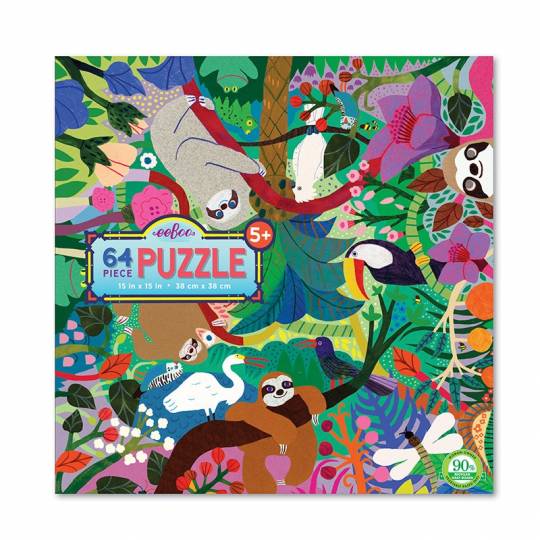 Puzzle Sloths at Play - 64 pcs Eeboo - 2