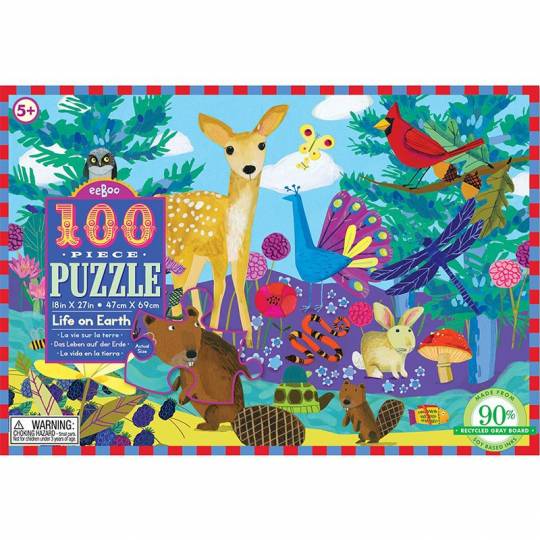 Puzzle Life on Earth - 100 pcs Eeboo - 3