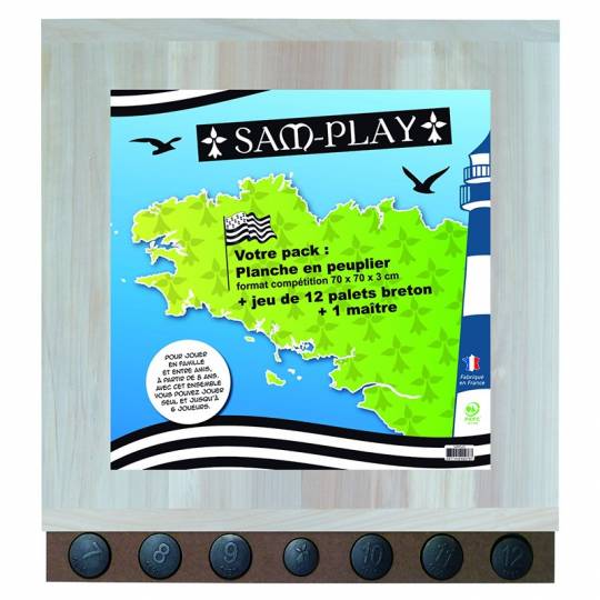 Kit planche (70 x 70 cm) + Palets Bretons - 7 à 12 Cadetel - 1