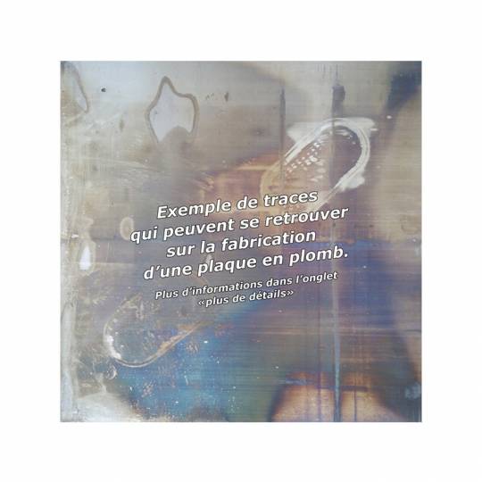 Plaque en plomb format loisir (40 x 40 cm) Cadetel - 3