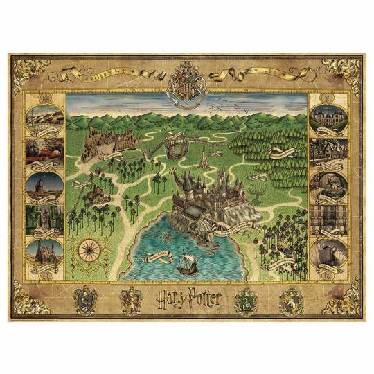 Puzzle 1500 pcs : La carte de Poudlard - Harry Potter Ravensburger - 2