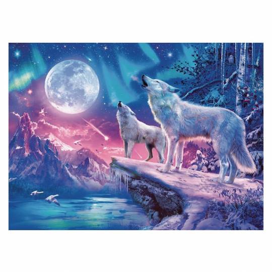 Puzzle Star Line 500 pcs : Loups sous les lumières du Nord Ravensburger - 2