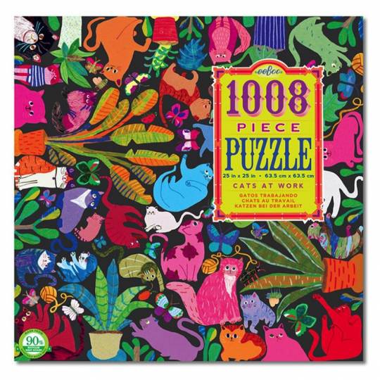 Puzzle Cats at Work - 1000 pcs Eeboo - 1