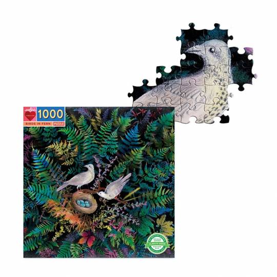 Puzzle Birds in Fern - 1000 pcs Eeboo - 2