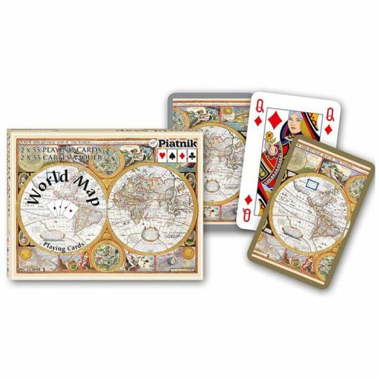 Coffret de cartes : World Map Piatnik - 1