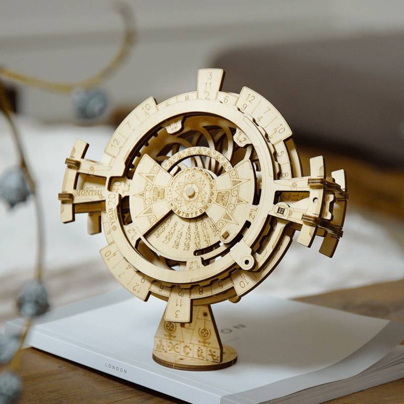 Calendrier Perpétuel - Puzzle 3D Mécanique en bois Rokr