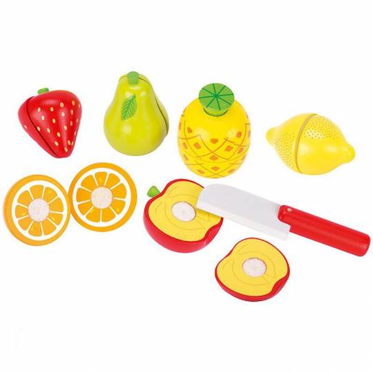 Fruits en bois avec scratch Goki - 1