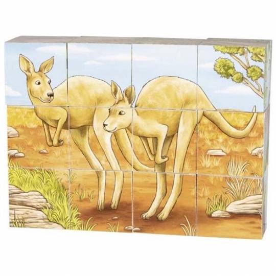 Puzzle de cubes - Animaux australiens - 12 pcs Goki - 4