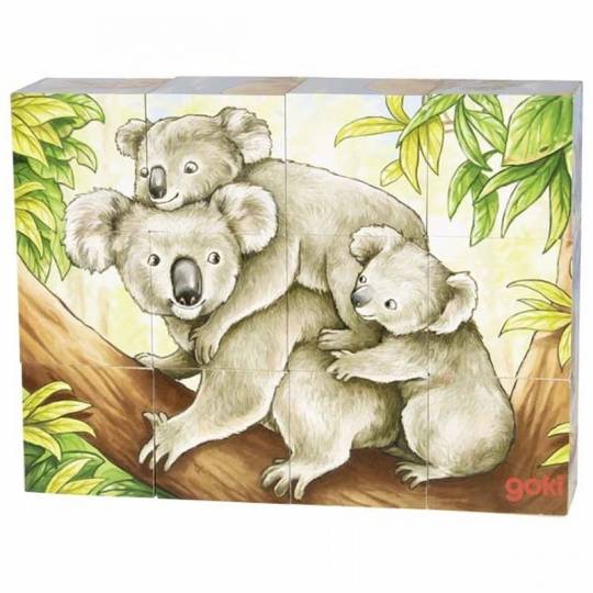 Puzzle de cubes - Animaux australiens - 12 pcs Goki - 3