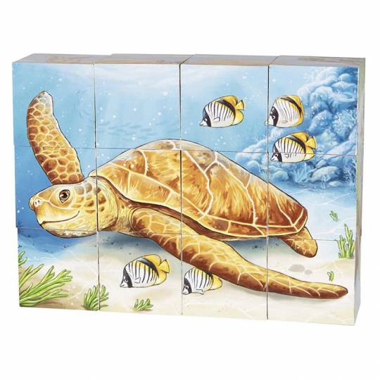 Puzzle de cubes - Animaux australiens - 12 pcs Goki - 1