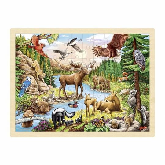 Puzzle Animaux d'Amérique du Nord - 96 pcs - Goki Goki - 1