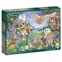 Puzzle Falcon - Owls In The Wood - 1000 pcs Jumbo Diset - 1 Puzzle Falcon - Owls In The Wood - 1000 pcs Jumbo Diset - 1