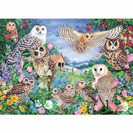 Puzzle Falcon - Owls In The Wood - 1000 pcs Jumbo Diset - 2
