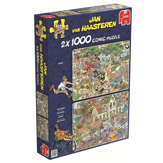 Puzzle Jan van Haasteren - Safari and Storm - 2 x 1000 pcs Jumbo Diset - 1