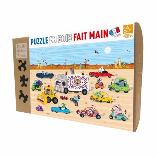 Puzzle en bois - Course dans le désert - 24 pcs Puzzle Michèle Wilson - 1