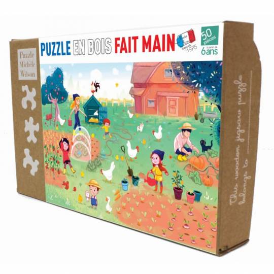 Puzzle en bois - Famille Potiron - 50 pcs Puzzle Michèle Wilson - 1