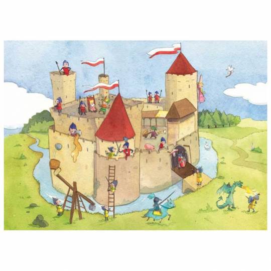 Puzzle en bois - Panique au château fort - 24 pcs Puzzle Michèle Wilson - 2