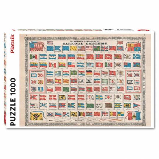 Puzzle Drapeaux - 1000 pcs Piatnik - 1