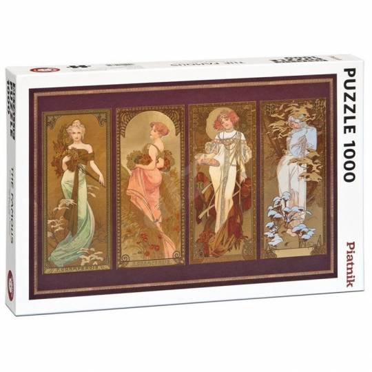 Puzzle Mucha Métallique - 4 Saisons - 1000 pcs Piatnik - 1