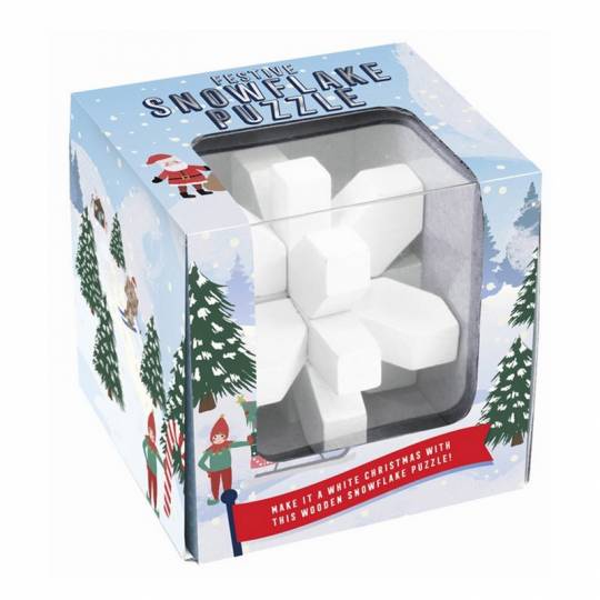 Flocon blanc - Festive Snowflake Puzzle Professor Puzzle - 1