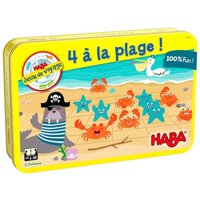 Jeux de voyage - 4 À la plage - Un jeu Haba - boutique BCD JEUX