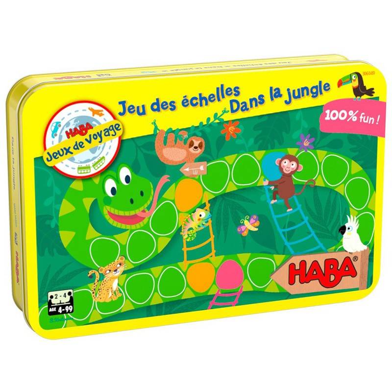 Jeux de voyage - Jeu des échelles «Dans la jungle» - Haba - BCD JEUX