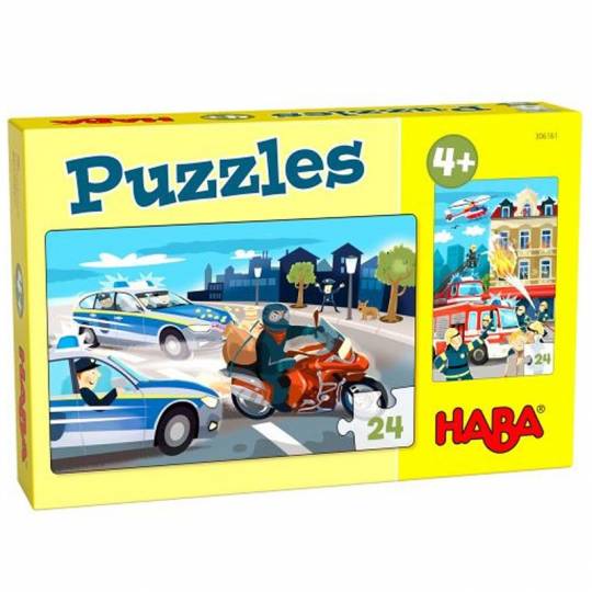 Puzzles Pin-pon, pin-pon - 2 x 24 pcs Haba - 1