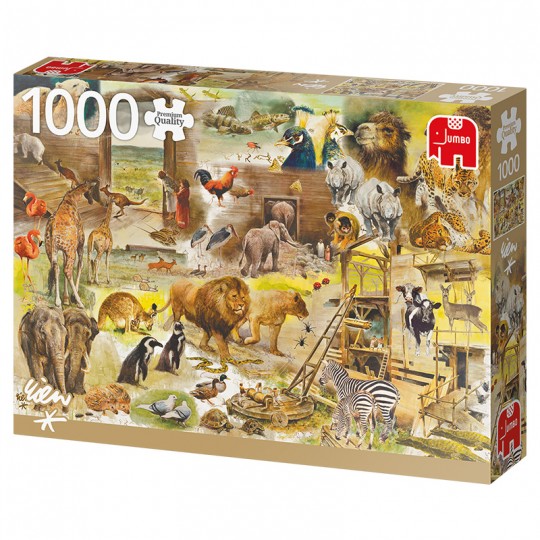 Puzzle Premium Collection - La Construction de l'Arche de Noé - 1000 pcs Jumbo Diset - 1