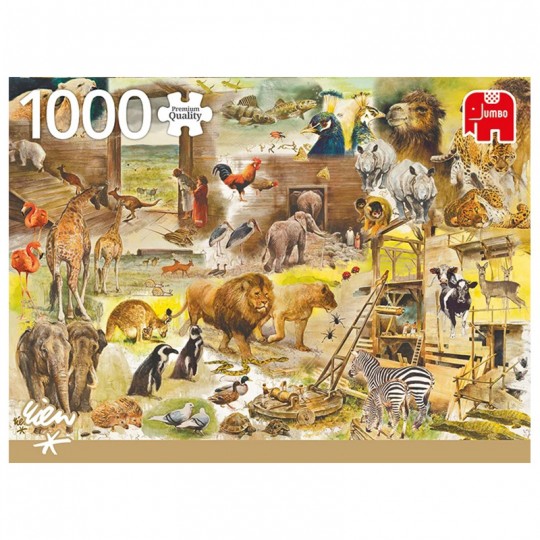 Puzzle Premium Collection - La Construction de l'Arche de Noé - 1000 pcs Jumbo Diset - 2