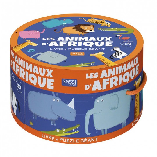 Les animaux d'Afrique - Livre + Puzzle géant Sassi - 1