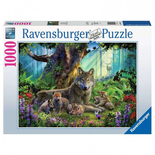 Puzzle 1000 pcs - Famille de loups dans la forêt Ravensburger - 2