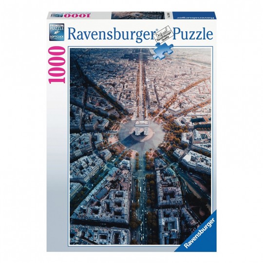 Puzzle 1000 pcs - Paris vue d'en haut Ravensburger - 1