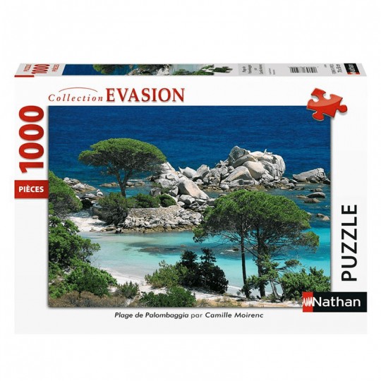 Puzzle 1000 pcs Collection Évasion - Plage de Palombaggia, Corse du Sud Nathan - 1