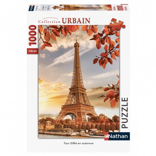 Puzzle 1000 pcs Collection Évasion - Tour Eiffel en automne Nathan - 1