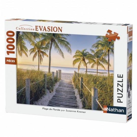 Puzzle 1000 pcs Collection Évasion - Plage de Floride Nathan - 2