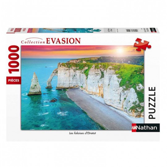 Puzzle 1000 pcs Collection Évasion - Falaises d'Etretat Nathan - 1