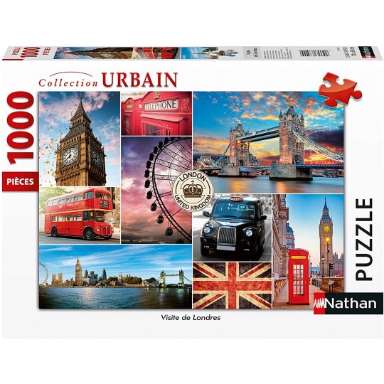 Puzzle 1000 pcs Collection Urbain - Visite de Londres Nathan - 2